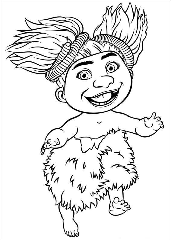 Plansa de colorat cu The Croods 10 2